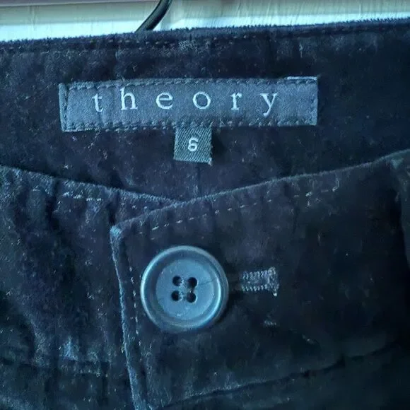 THEORY stretch cotton-velvet flared pants Size 6 - Picture 6 of 8